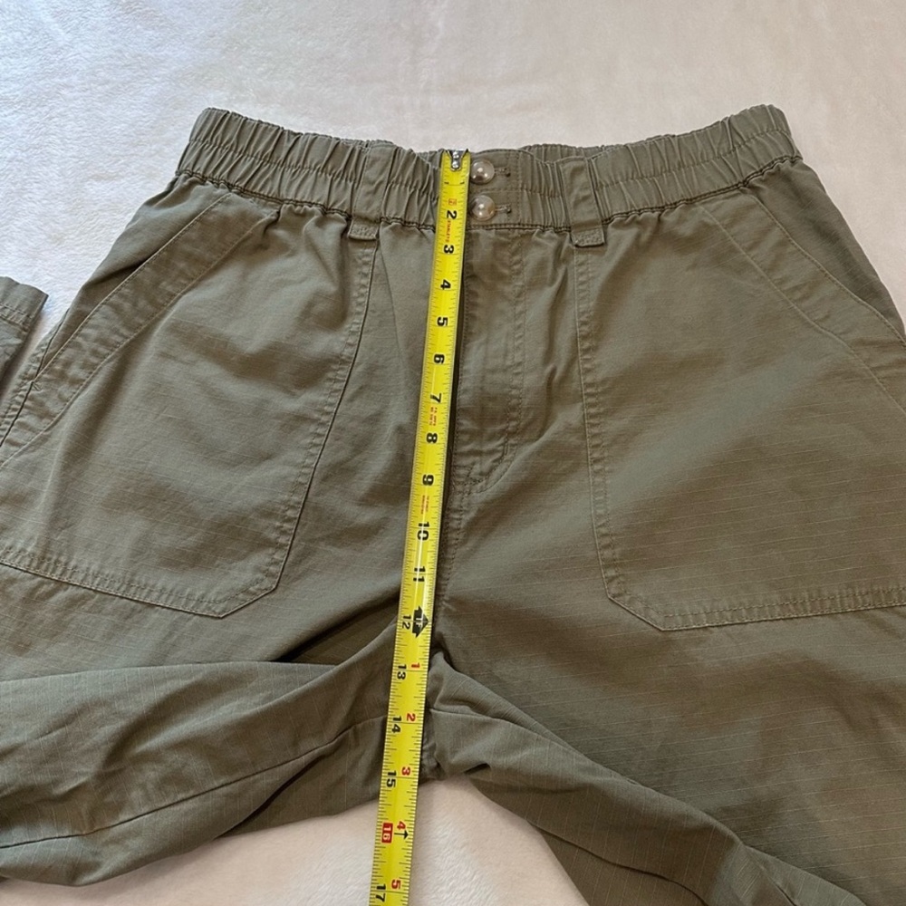 Madewell Cotton Ripstop Pull-On Straight Cargo Pants in Khaki Green Size L - Picture 5 of 11
